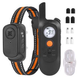 984FT Dog Training Collar IP65 Waterproof Pet Beep Vibration Electric Shock Collar 3 Channels Rechargeable Transmitter Receiver Trainer with Reco