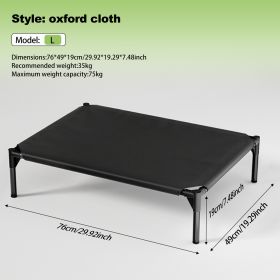 The Bi-material Pet Bed Is Of Your Choice,The Detachable Design Of The Oxford Cloth And Breathable Mesh Pet Bed Combines The Characteristics Of B (Option: NJB  L)