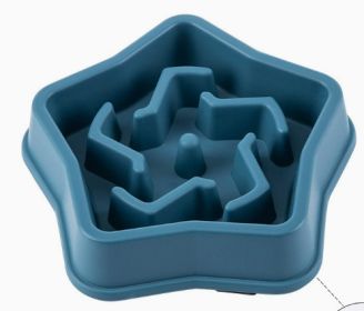 Pet Slow Feeding Bowl Dog Bowl Anti-choke Anti-skid (Option: Conventional-03 Style Blue)