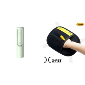 2-1 Reusable Pet Hair Remover Brush Lint Roller Portable Effective Self Cleaning Tool for Cat Dog Fur Hair Dust Removal Brush (Color: Set3)